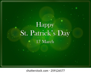 Irish for leaf lucky clovers background for Happy St. Patrick's Day.