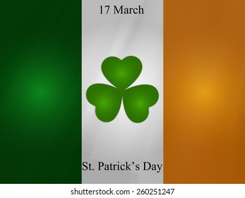 Irish for leaf lucky clovers background for Happy St. Patrick's Day.