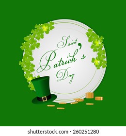 Irish for leaf lucky clovers background for Happy St. Patrick's Day.