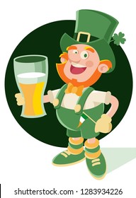 Irish Leprechaun drinking beer