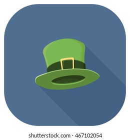 Irish Leprechaun Hat for St. Patrick's Day.
Leprechaun Top Hat Icon.