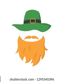 Irish leprechaun icon. Saint Patrick's Day concept. Vector illustration.