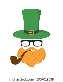 Irish leprechaun icon. Saint Patrick's Day concept. Vector illustration.