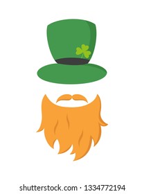 Irish leprechaun icon. Saint Patrick's Day concept. Vector illustration.