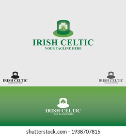 plantilla vectorial de diseño de logotipo IRISH