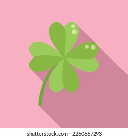 Irish luck clover icon flat vector. Luck japan. Charm year