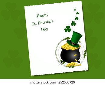 Irish lucky clovers background for Happy St. Patrick's Day.
