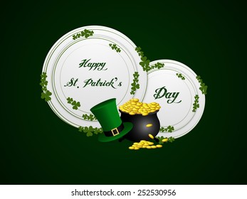 Irish lucky clovers background for Happy St. Patrick's Day.