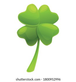 Irish lucky plant icon. Cartoon of irish lucky plant vector icon for web design isolated on white background