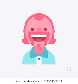 Irish man is smiling. Modern simple and clear design. Vector icon in flat style.