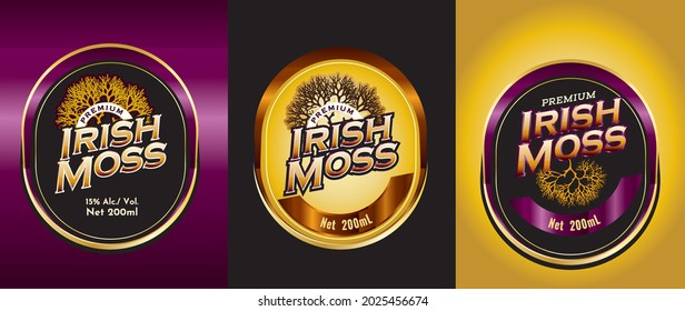 Irish Moss Label Design With 3 Treatment Options