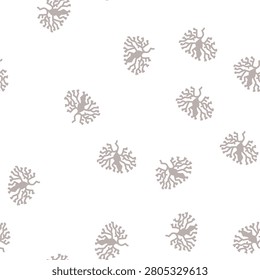 irish moss seaweed glyph vector seamless pattern. irish moss seaweed signthin illustration