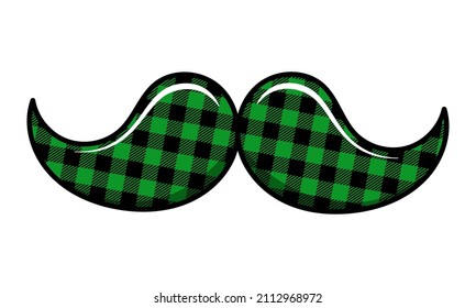 Irish mustache - funny St Patrick's Day inspirational lettering design for posters, flyers, t-shirts, cards, invitations, stickers, banners, gifts. Irish leprechaun shenanigans.