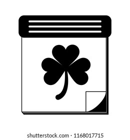 Irish planner st patricks day in black and white