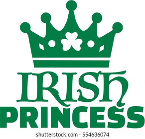 Irish princess with green shamrock crown