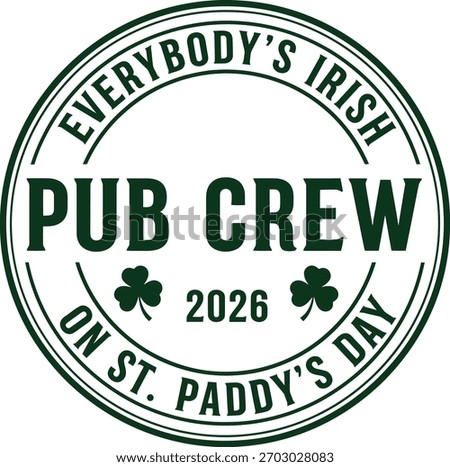 Irish Pub Crew Paddy Badge