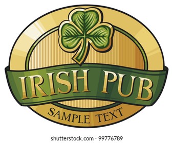 Irish Pub Label Design