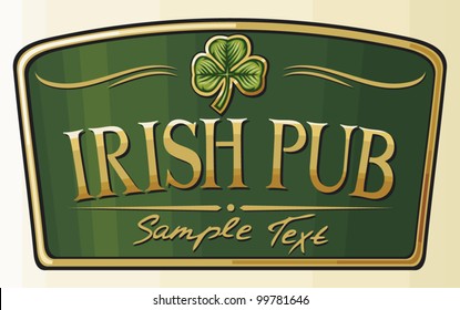 Irish Pub Label Design