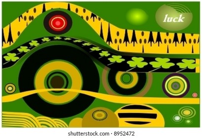 Irish retro luck in vector