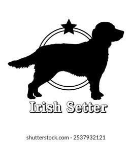 Irish Setter dog silhouette,  dog, dog breeds, logo, vector, silhouette, logo design, animal, illustration, icon, sign, design, black,  symbol, pet