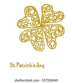 Irish shamrock ideal for St Patrick's Day isolated over white background