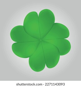 Irish shamrock isolated on white background Green clover symbol of a St Patrick day Vector illustration
