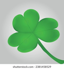 Irish shamrock isolated on white background Green clover symbol of a St Patrick day