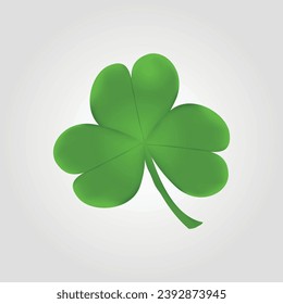 Irish shamrock isolated on white background Green clover symbol of a St Patrick day