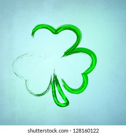 Irish shamrock leave background for Happy St. Patrick's Day. EPS 10.