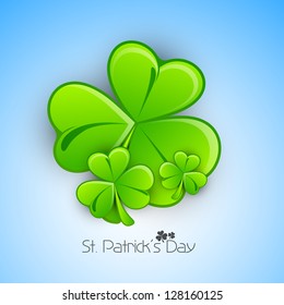 Irish shamrock leaves background for Happy St. Patrick's Day. EPS 10.