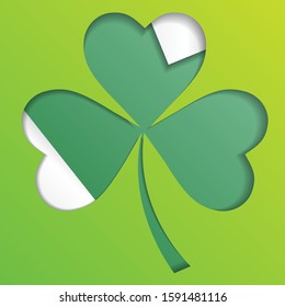 Irish shamrock leaves background for Happy St. Patrick s Day. EPS 10.