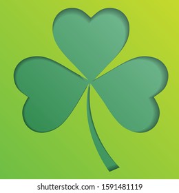 Irish shamrock leaves background for Happy St. Patrick s Day. EPS 10.