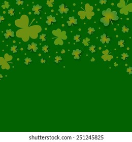  Irish shamrock leaves background for Happy St. Patrick's Day