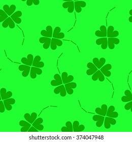 Irish shamrock leaves background for Happy St. Patrick's Day. EPS 10.
