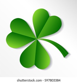 Irish shamrock leaves background for Happy St. Patrick's Day. EPS 10.