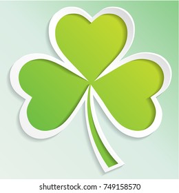 Irish shamrock leaves background for Happy St. Patrick's Day. EPS 10.