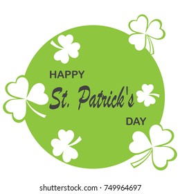 Irish shamrock leaves background for Happy St. Patrick's Day. EPS 10