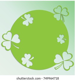 Irish shamrock leaves background for Happy St. Patrick's Day. EPS 10