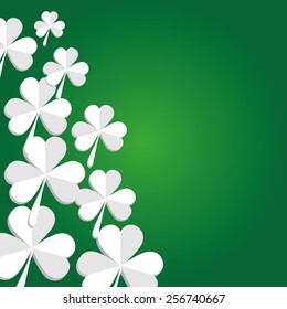 Irish shamrock leaves background for St. Patrick's Day. EPS 10.