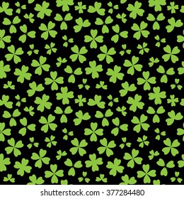 Irish shamrock leaves white background seamless