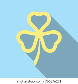 Irish shamrock lucky plant .Clover in the form of a vector illustration