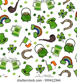 Irish Simbols Seamless Backgroung