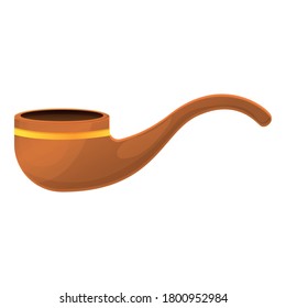 Irish smoking pipe icon. Cartoon of irish smoking pipe vector icon for web design isolated on white background