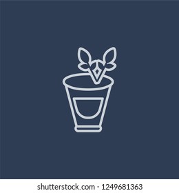 Irish Sour icon. Irish Sour linear design concept from Drinks collection. Simple element vector illustration on dark blue background.