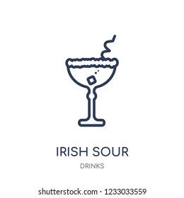 Irish Sour icon. Irish Sour linear symbol design from drinks collection. Simple outline element vector illustration on white background svg
