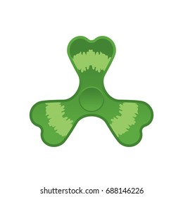 Irish spinner clover shamrock. Hand toy for Ireland. Green Clover Fidget finger 
