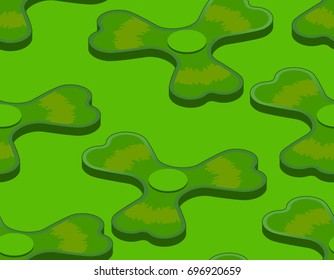 Irish spinner clover shamrock pattern. Hand toy for Ireland background. Green Clover Fidget finger ornament