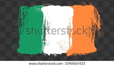 Irish  splattered flag. High resolution