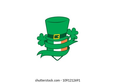 irish st patrick day logo icon vector