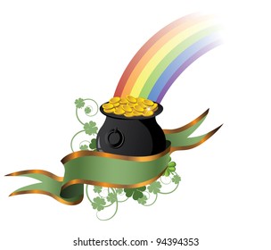 Irish St. Patrick's Day Banner EPS 8 vector, grouped for easy editing. No open shapes or paths.